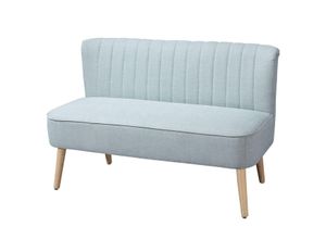 HOMCOM 2-Sitzer Stoffsofa Polstersofa Sitzmöbel Loungesofa Hellgrün 117 x 56,5 x 77 cm