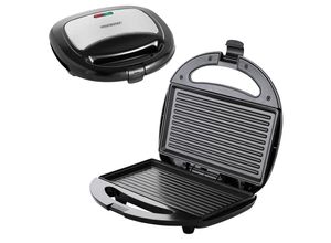 Monzana Kontaktgrill Schwarz/Silber 750W