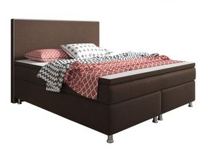 Boxspringbett King Size 180x200 cm Webstoff Braun