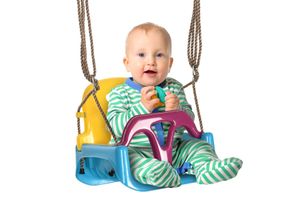 Outsunny 3-in-1 Babyschaukel, Kinderschaukel mit verstellbarem Seil, Blau