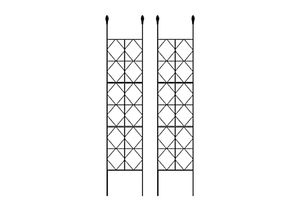 2-tlg. Rankgitter für Kletterpflanzen, ca. 30 x 140 cm - Schwarz