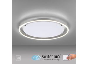 LeuchtenDirekt LED Deckenleuchte RITUS, rund, 3-Stufen Dimmer, 3000Kelvin, Innenleuchte, IP20