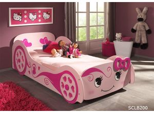 Vipack Autobett Pretty Girl rosa (Love Car Bed), Liegefläche 90 x 200 cm