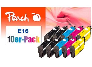 Peach 10er-Pack Tintenpatronen ersetzt Epson No. 16