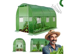 TroniTechnik GARMIO® Foliengewächshaus CICATA, Tomatenzelt, winterfest, 3x2x2m, Frühbeet, Pflanzenhaus