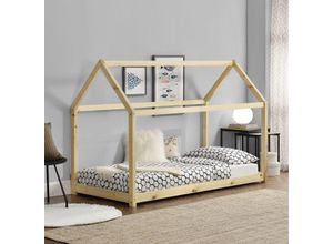 Kinderbett Netstal 80x160 cm Holz Natur