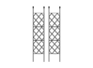 2-tlg. Rankgitter für Kletterpflanzen, ca. 30 x 140 cm - Schwarz