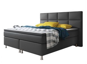 Boxspringbett Miami 180x200 cm Kunstleder Anthrazit