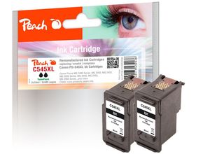 Peach 2 x Druckköpfe schwarz ersetzt Canon PG-545XL*2