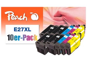 Peach 10er-Pack Tintenpatr., ersetzt Epson T2716, No. 27XL