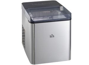 HOMCOM Eiswürfelmaschine, 15 kg/24h 1,6 L Eiswürfelbereiter Ice Maker Schwarz