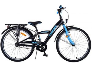 Thombike Kinderfahrrad - Jungen - 24 Zoll - Schwarz Blau - 3 Gänge