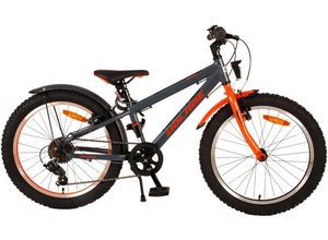 Rocky Kinderfahrrad - 20 Zoll - Grau Orange - 6 speed - Prime Collection