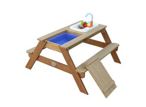 AXI Emily Sand & Wasser Picknicktisch mit Spielküchenspüle Braun