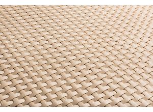 Rattan Art Polyrattan Balkonsichtschutz mit Metallösen - Beige 0,9m x 5m