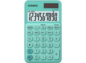 Casio SL-310UC - Taschenrechner, 10-stellig, in zehn Farbvarianten Grün