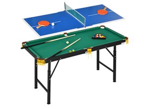 SPORTNOW Multigame Spieletisch Multifunktionstisch mit Tischtennis Billardtisch