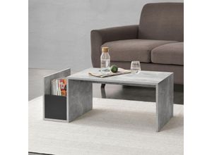 Couchtisch Bollnäs 90x45x35 cm mit Ablagefach Betonoptik