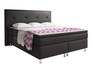 Boxspringbett Oxford 180x200 cm Kunstleder Schwarz