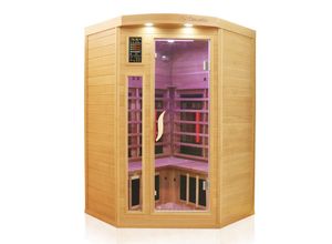 Infrarotkabine Infrarotsauna LAKEFIELD PRO Hemlock/ Zeder Duo Strahler 120cm x 120cm x 190cm