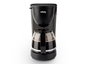 WEASY Wëasy Filterkaffeemaschine KF24 / Fassungsvermögen 1,25 L / Glaskanne / Warmhaltefunktion / Automatische Abschaltung / Kunststoff / 600 W / Schwarz