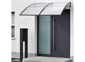 Vordach Mellerud 240x100 cm Schwarz/Transparent