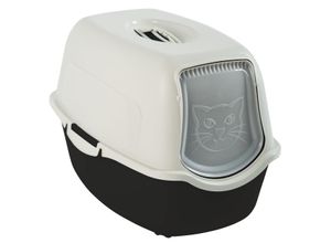 Rotho Babydesign Rotho MyPet Eco Bailey Katzentoilette mit Deckel und Aktivkohlefilter, schwarz/weiss (recycelt)