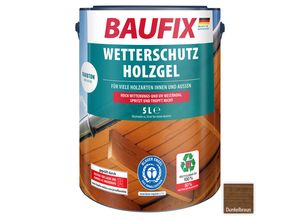 Baufix Wetterschutz-Holzgel 5 Liter - Dunkelbraun