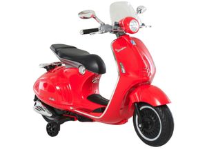 HOMCOM Elektrofahrzeug, Kinderfahrzeug, Kindermotorrad, Elektro-Motorrad mit MP3-Musik Beleuchtung, 3-6 Jahre, PP, Rot, 108 x 49 x 75 cm