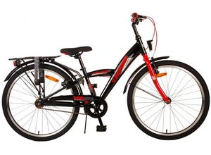 Thombike Kinderfahrrad - Jungen - 24 Zoll - Schwarz Rot - Zweihandbremsen