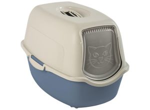 Rotho Babydesign Rotho MyPet Eco Bailey Katzentoilette mit Deckel und Aktivkohlefilter, blau/weiss (recycelt)