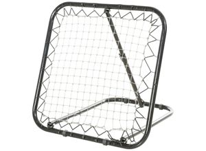 HOMCOM Baseball Rebounder Kickback Tor Rückprallwand Netz Rückprall Faltbar Metall+PE Schwarz 78 x 84 x 65-78 cm