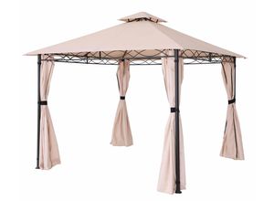 Pavillon, Gartenzelt, Gartenpavillon, Nicosia Creme 3x3m ca. 295 x 295 x 272 cm