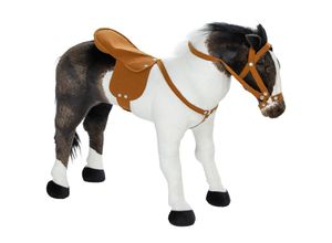 AIYAPLAY Reitpferd mit Soundfunktion, 48 cm Höhe Spielpferd zum Reiten Metall