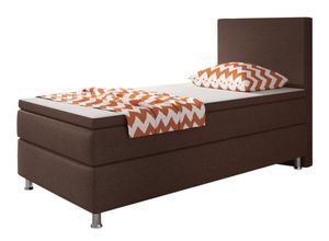 Boxspringbett Berlin 90x200 cm Webstoff Braun