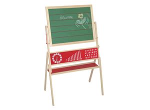 Roba Tafel, Standtafel drehbar, Schreibtafel liniert, Maltafel magnetisch, Kindertafel Holz, natur