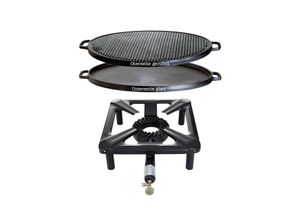 ALLGRILL Hockerkocher & Grillplatte Ø 45 cm - Camping, Freizeit, Profiköche - Set Angebot