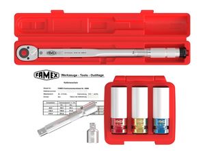 Famex 10886-3N-KS Drehmomentschlüssel incl. Spezial-Einsätze