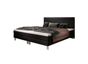 Boxspringbett Sunny Plus 180x200 Webstoff Schwarz