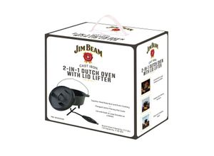 Jim Beam Dutch Oven mit 2-IN-1-Deckel aus Gusseisen