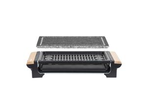 H.Koenig 2 in 1 Tischgrill RP320 mit Granitsteinplatte