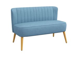 HOMCOM Sofa 2-Sitzer Stoffsofa Couch Polstersofa Loungesofa breit Hellgrün