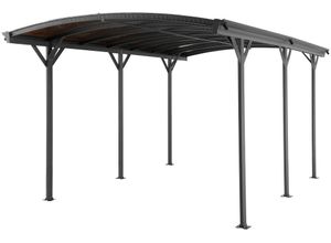 Design Carport, Autoüberdachung Garage Unterstand, ca. 505 x 300 x 192/219 cm - Anthrazit