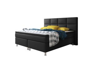 Boxspringbett Miami 180x200 cm Kunstleder Schwarz