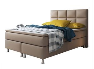 Boxspringbett Miami 140x200 cm Kunstleder Muddy