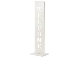 Weles Amare Standschild Welcome 20 x 15 x 72 cm, Weiß