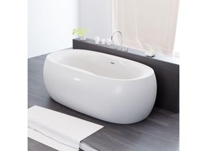 TroniTechnik Freistehende Badewanne Acrylbadewanne Standbadewanne Dokos 180cm x 100cm x 60cm