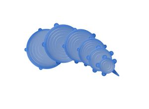 Steuber Silikondeckel 6er, blau - Flexi Lid