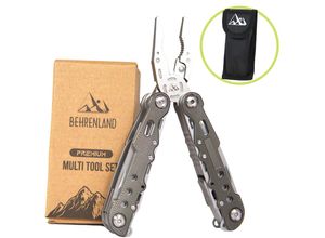 Behrenland Multitool Zange - 11in1 Werkzeug Survival Kit, Geschenkidee für Papa