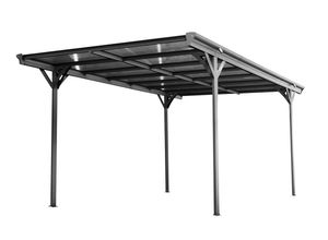 Design Carport, Autoüberdachung Garage Unterstand, ca. 503 x 305 x 232/217 cm - Anthrazit